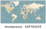 world map old colors... | Shutterstock .eps vector #439704259