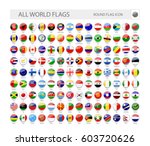 round world flags vector... | Shutterstock .eps vector #603720626