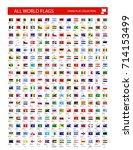 stand flag icon. all world... | Shutterstock .eps vector #714153499