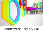 abstract dynamic interior with... | Shutterstock . vector #704779450