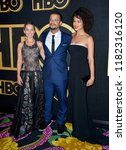 Small photo of LOS ANGELES, CA. September 17, 2018: Emilia Clarke, Jacob Anderson & Nathalie Emmanuel at The HBO Emmy Party at the Pacific Design Centre. Picture: Paul Smith/Featureflash