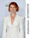 Small photo of SANTA MONICA, CA. March 09, 2023: Jessie Buckley at the 2023 Oscar Wilde Awards at Bad Robot, Santa Monica. Picture: Paul Smith-Featureflash