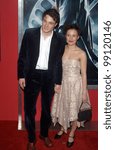 Small photo of Actor RUPERT EVANS & girlfriend actress LYNDSEY MARSHAL at the Los Angeles premiere of his new movie Hellboy. March 30, 2004