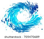splash round wave on white... | Shutterstock .eps vector #705470689