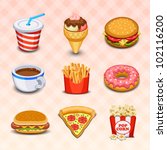 food icons | Shutterstock .eps vector #102116200