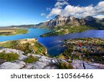 Waterton Lakes National Park in Canada seen from the Bears Hump