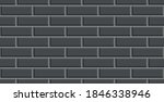 black ceramic brick tile wall.... | Shutterstock .eps vector #1846338946