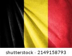 Belgium flag on towel surface...