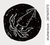 squid doodle | Shutterstock .eps vector #287605373