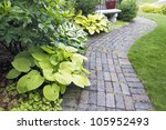 Garden Cement Paver Brick Path...