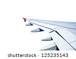 plane wing isolated on white background