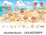 find 10 objects in the picture. ... | Shutterstock .eps vector #1414053899