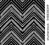 Hand Drawn Pattern. Zigzag And...