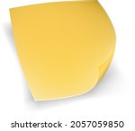 yellow stick note on white... | Shutterstock .eps vector #2057059850