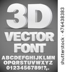 vector 3d flat style font. set... | Shutterstock .eps vector #476438383