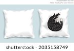vector soft fabric pillow mock... | Shutterstock .eps vector #2035158749