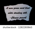 Chinese Proverb With Black...
