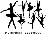 ballet female dancers vector... | Shutterstock .eps vector #113185990