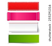template realistic fabric label ... | Shutterstock .eps vector #255291316