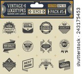 vintage vector logotypes ... | Shutterstock .eps vector #243175453