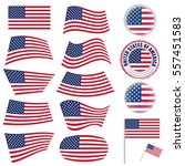 united states of america flag... | Shutterstock .eps vector #557451583