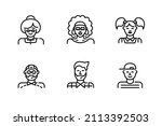 people avatars icons set.... | Shutterstock .eps vector #2113392503