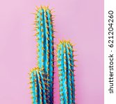 Set neon cactus. minimal...