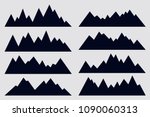 mountain silhouettes on white... | Shutterstock .eps vector #1090060313