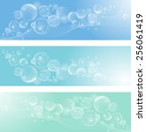 set of soap bubble backgrounds. ... | Shutterstock .eps vector #256061419