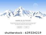 snowy mountains background with ... | Shutterstock .eps vector #639334219