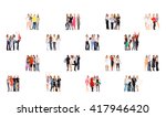 standing together office... | Shutterstock . vector #417946420