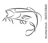 graphic catfish  vector | Shutterstock .eps vector #360315860