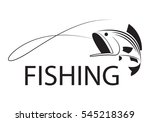 graphic fishing  vector | Shutterstock .eps vector #545218369