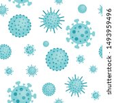 different kinds of viruses.... | Shutterstock .eps vector #1493959496