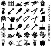 gardening icon collection  ... | Shutterstock .eps vector #222077680