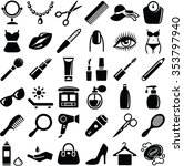 beauty icons collection  ... | Shutterstock .eps vector #353797940