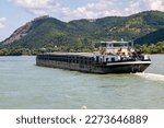  Self Propelled Ship Bulk Cargo Carrier  at Danube River.