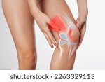 Knee meniscus inflamed  human...