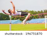 men's high jump, sports background