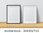 realistic white and black blank ... | Shutterstock . vector #344352713