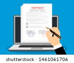 online electronic documents on... | Shutterstock .eps vector #1461061706