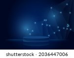 wireframe blue background dot... | Shutterstock .eps vector #2036447006