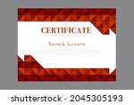 certificate template geometric... | Shutterstock .eps vector #2045305193