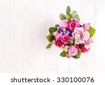 Flowers. Bouquet Of Roses In A...