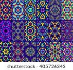 Set Of Colorful Kaleidoscope...