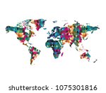 world map geography icon | Shutterstock .eps vector #1075301816