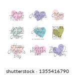 happy mothers day card set... | Shutterstock .eps vector #1355416790