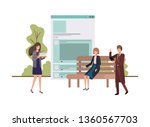 group of people business with... | Shutterstock .eps vector #1360567703
