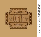 coffee design over brown... | Shutterstock .eps vector #188423846