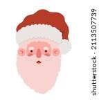 smiling santa claus over white | Shutterstock .eps vector #2113507739